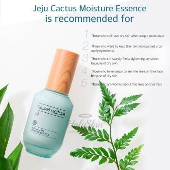 Jeju Cactus Moisture Essence Разглаживающая эссенция с кактусом оказывает омолаживающий эффект, способствует замедлению старения и разглаживанию любых морщин, придаёт лицу свежий и здоровый вид