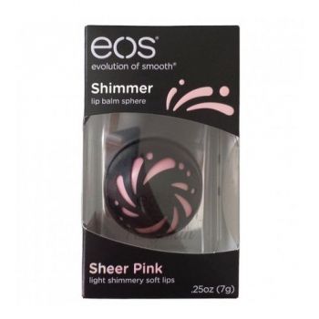 EOS Shimmer Sheer Pink Бальзам для губ с оздоравливающим и ухаживающим эффектом