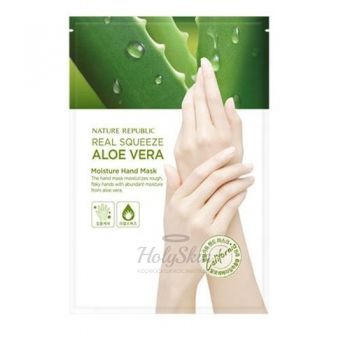 Real Squeeze Aloe Vera Moisture Hand Mask Маска для рук