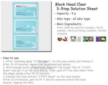 Blackhead Clear 3-Step Solution Sheet It's Skin отзывы