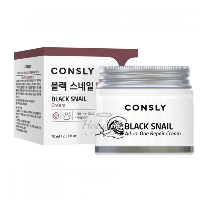 Многофункциональный восстанавливающий крем с муцином черной улитки Consly, Black Snail All-In-One Repair Cream
Многофункциональный восстанавливающий крем с муцином черной улитки Consly, Black Snail All-In-One Repair Cream