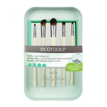 EcoTools Daily Defined Eye Удобный набор из кистей для макияжа и зеркала