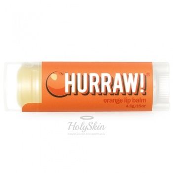 Hurraw! Orange Lip Balm Натуральный бальзам для губ со вкусом апельсина