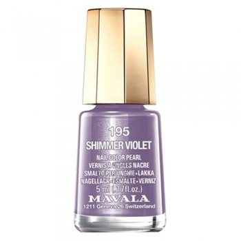 Mavala Nail Color Cream 195 Shimmer Violet Лак для ногтей без вредных компонентов