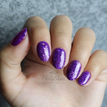 Гель-лак Basic 294-468 Глициния 11 мл Гель-лак пурпурный с хлопьями глиттерный