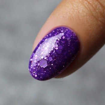 Гель-лак Basic 294-468 Глициния 11 мл Гель-лак пурпурный с хлопьями глиттерный