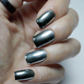 Пудра Хром для ногтей Пудра для дизайна ногтей серебристого цвета