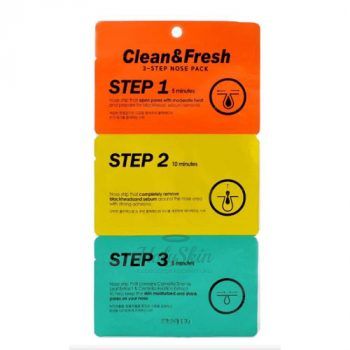 Clean & Fresh 3-Step Nose Pack Трехэтапные полоски для кожи носа
