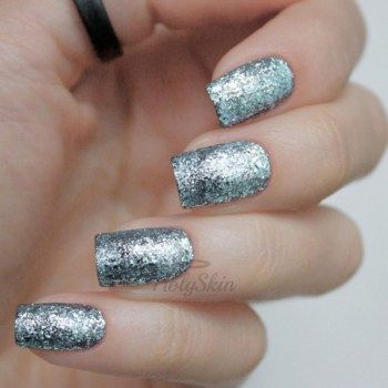 Гель-лак 294-160 Мир Любовь Музыка 3,5 мл Гель-лак голубой с большим количеством серебряной фольги