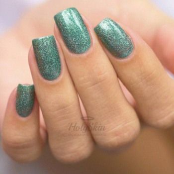 Гель-лак BASIC 294-517 Тиловые Хлопья 11 мл Гель-лак хвойно-зеленый с голографическими блестками плотный