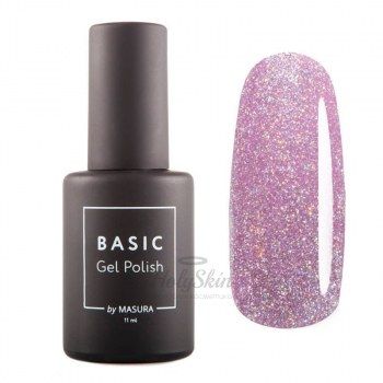 Гель-лак BASIC 294-519 Сиреневое Счастье 11 мл Гель-лак сиреневый с голографическими блестками плотный