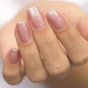 Гель-лак BASIC 294-522 Влюблен 11 мл Гель-лак бледный вишнево-розовый с голографическими блестками