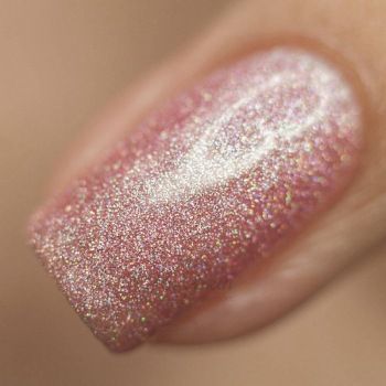 Гель-лак BASIC 294-522 Влюблен 11 мл Гель-лак бледный вишнево-розовый с голографическими блестками