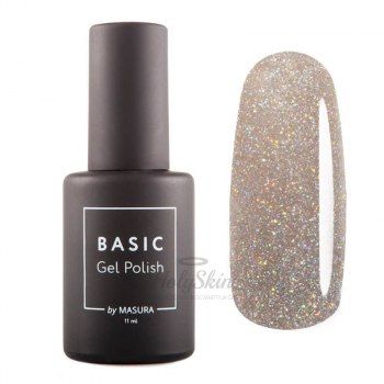 Гель-лак BASIC 294-524 Голографический Нюд 11 мл Гель-лак светло-коричневый с голографическими блестками