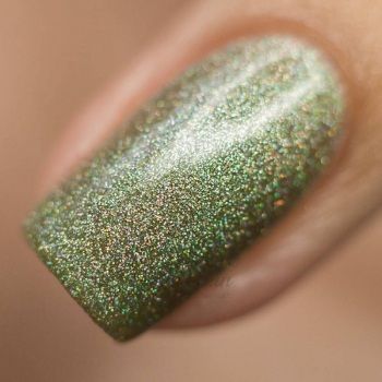 Гель-лак BASIC 294-525 Свежие Стебельки 11 мл Гель-лак светлый травянисто-зеленый с голографическими блестками
