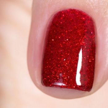 Гель-лак MASU MASU M033 Счастье Гель-лак красный с красными сверкающими искорками