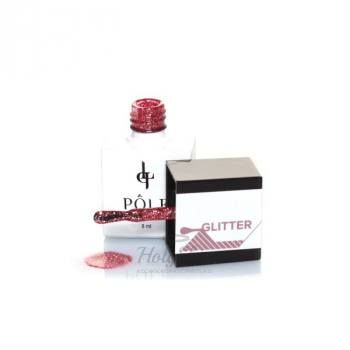 Гель-лак Glitter 10  Бургундский POLE