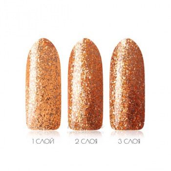 Гель-лак Glitter 21  Оранжевый Блеск купить