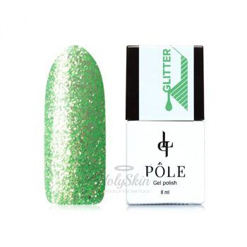 Гель-лак Glitter 33  Салатовая Пыльца POLE