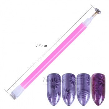 Магнитная ручка для гель-лака двухсторонняя розовая POLE отзывы