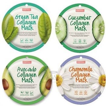 Purederm Collagen Mask (Круглая) Маска для лица с коллагеном