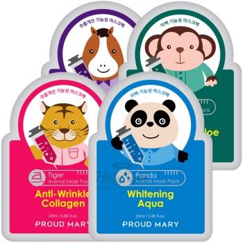 Proud Mary Animal Mask Pack Тканевая маска для лица