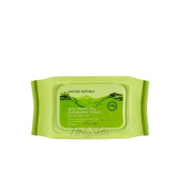 Салфетки для снятия макияжа Jeju Sparkling Cleansing Tissue купить
