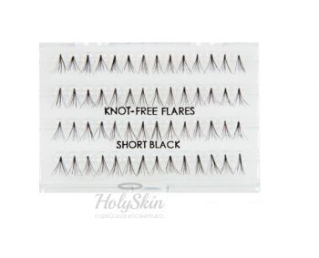 Накладные ресницы пучковые склеенные INF-EYE-208-Short 