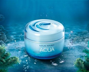 Увлажняющий крем для лица с морской водой Super Aqua Max Ex Watery Cream Nature Republic купить