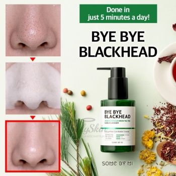 Bye Bye Blackhead 30 Days Miracle Green Tea Tox Bubble Cleanser Пенка-маска от черных точек