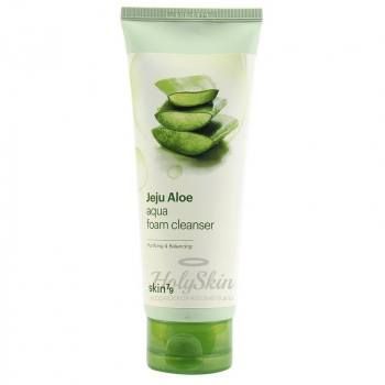 Jeju Aloe Aqua Foam Cleanser Освежающая пенка на основе сока алоэ