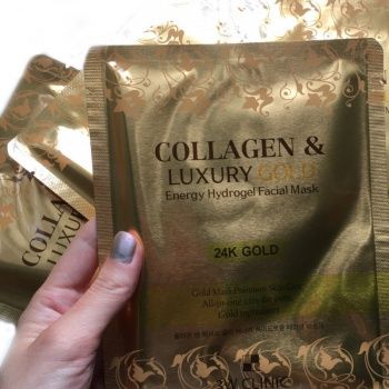 Collagen & Luxury Gold Energy Hydrogel Facial Mask 3W Clinic купить
