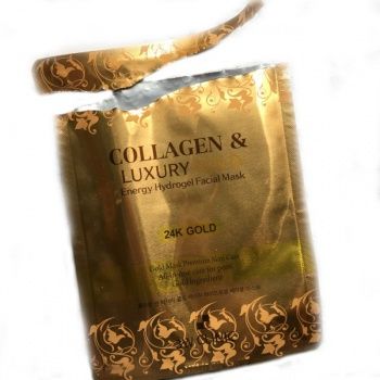 Collagen & Luxury Gold Energy Hydrogel Facial Mask 3W Clinic купить