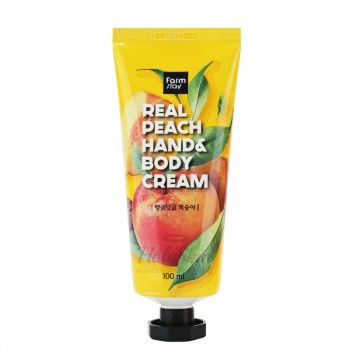 Real Peach Hand & Body Cream Farmstay купить