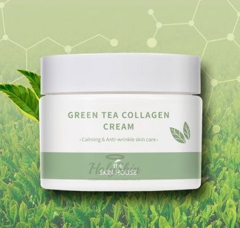 Green Tea Collagen Cream Успокаивающий крем на основе коллагена и зеленого чая