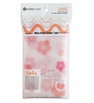 Clean and Beauty White Pattern Shower Towel (28x95) отзывы