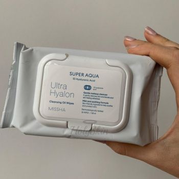 Super Agua Ultra Hyalon Cleansing Oil Wipes Очищающие салфетки для лица на масляной основе