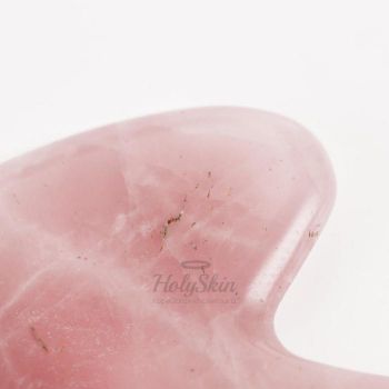 Массажёр гуаша Сердце розовый кварц 