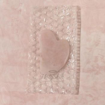 Массажёр гуаша Сердце розовый кварц купить