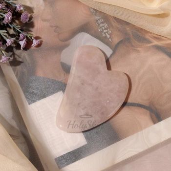 Массажёр гуаша Сердце розовый кварц отзывы