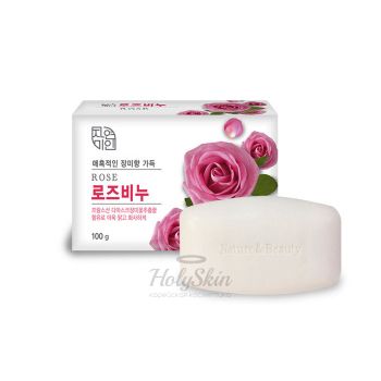 Rose Beauty Soap Успокаивающее и увлажняющее туалетное мыло с экстрактом дамасской розы