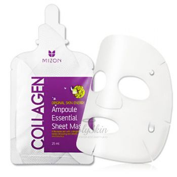 Collagen Ampoule Essential Sheet Mask Mizon купить