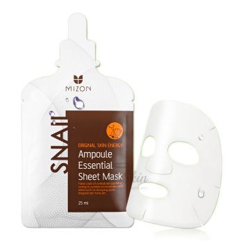 Snail Ampoule Essential Sheet Mask Mizon купить