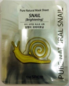 Pure Natural Mask Sheet Snail Brightening The Saem отзывы