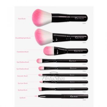 Black In Pink 9P Brush Set Набор эргономичных кистей