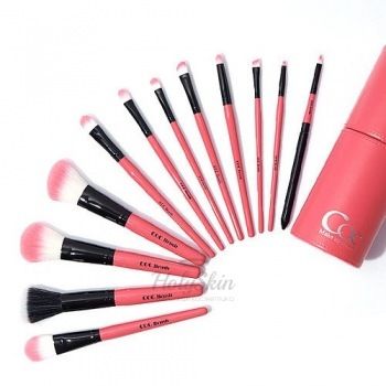12P COC Pink In Pink Make Up Brush Set Кисти для макияжа