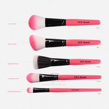 12P COC Pink In Pink Make Up Brush Set Кисти для макияжа