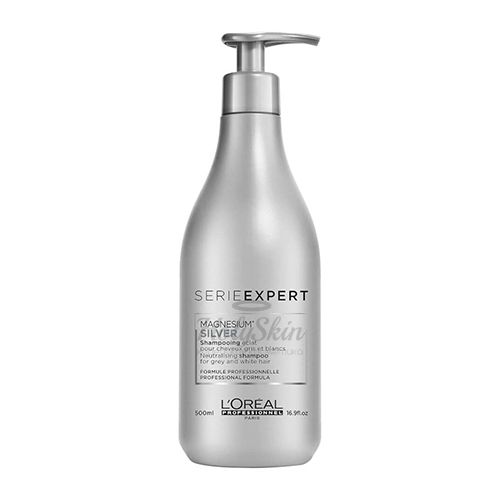 

Шампунь для седых волос L'oreal Professionnel, Magnesium Silver Neutralising Shampoo for Grey and White Hair 500ml