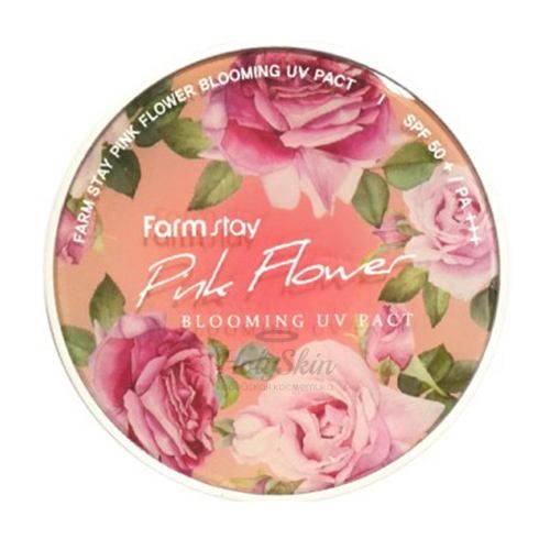 

Компактная пудра Farmstay, Pink Flower Blooming UV Pact