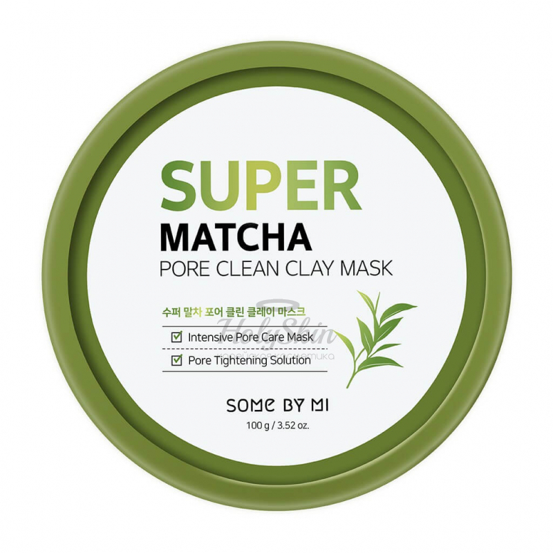 Купить Глиняная маска для очищения пор с чаем матча Some By Mi, Super Matcha Pore Clean Clay Mask, Южная Корея